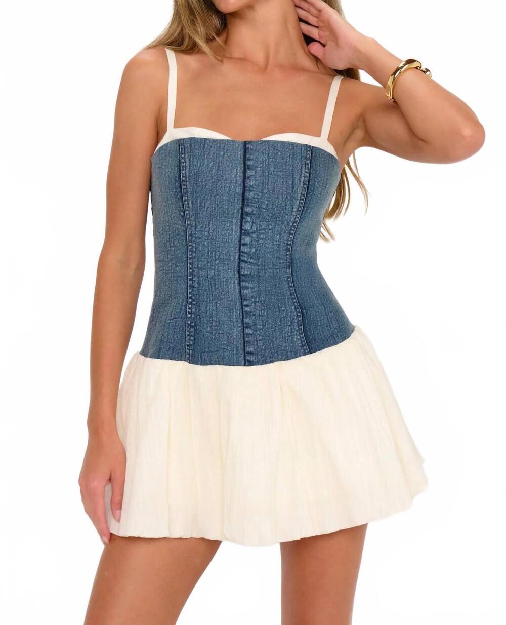 NEW SHOW ME YOUR MUMU tiffany skort dress in cream